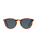 O'Malley NYC Peaked Round Sunglasses, Tortoise