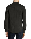Suede Work Shirt, Charcoal