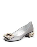 Belle de Nuit Pearly 35mm Pump, Silver