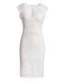 Scalloped Lace Cocktail Dress, Ivory