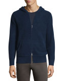 Boiled Cashmere Zip-Up Hoodie