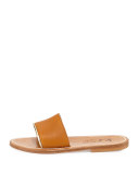 Anacapri Wide Band Slide Sandal, Pul Naturel