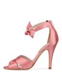Buckingham Satin Ankle-Tie Sandal