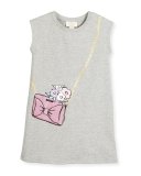 tenley sleeveless trompe l'Oeil jersey dress, gray, size 7-14