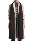 Long Colorblock Scarf, Viola