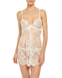 Alana Mesh-Lace G-String Thong, Ivory