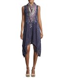 Faith Sleeveless Eyelet Hanky-Hem Dress