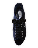 Mavy Velvet 85mm Bootie, Navy