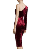 One-Shoulder Velvet Cocktail Dress, Damsel
