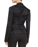 Ambrose Brocade One-Button Jacket, Black
