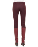 Stretch-Wool Slim-Leg Pants, Mangosteen