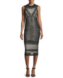 Nat Crocheted Sleeveless Midi Dress