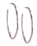 Silver Squiggle Hoop Earrings, Small 