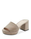 Suede Platform Mule Sandal