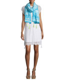 Andria Short-Sleeve Lace Tunic Dress 