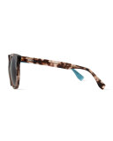 Limited-Edition Colorblock Sunglasses, Light Blue/Havana