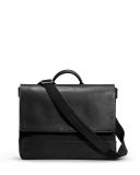 Leather/Canvas Flap-Top Messenger Bag