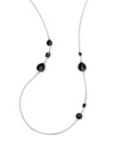 Silver Rock Candy Necklace in Onyx, 33"