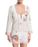 Embroidered Caftan Coverup