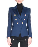 Classic Double-Breasted Blazer, Marine