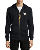 Embellished Eagle Hoodie, Black