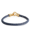 Men's Stingray Shagreen Bracelet, Navy/Golden