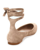 Carla Suede Lace-Up Flat