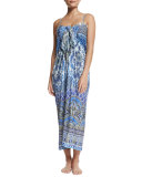 Long Printed Sarong Coverup, All a Dream