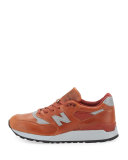 998 Age of Exploration Bespoke Leather Sneaker, Brown/Silver