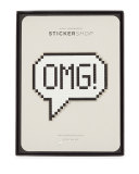OMG Jumbo Sticker for Handbag, White