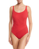 Landscape Solid One-Piece Swimsuit