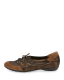 Bonnie Stretch Suede Sneaker, Bronze