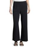 Dala Wide-Leg Pull-On Pants, Navy