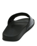 Anny Leather Pool Slide Sandal, Black