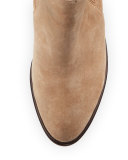 Cloee Suede Ankle Boot, Gesso