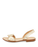 Liliana Metallic Slingback Sandal, Platinum