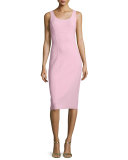 Sleeveless Scoop-Neck Sheath Dress, Ballerina