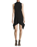 Jax Sleeveless Turtleneck Tunic, Black