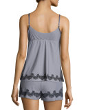 Antique Lace-Print Camisole, Stormy