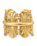 Sculpted Golden Cuff Bracelet