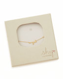 Angel Word Diamond-Detail Gold-Plate Necklace