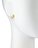 Lentil 24k Gold Round Stud Earrings