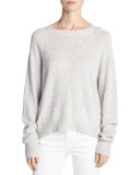 Cashmere-Linen Crewneck Pullover