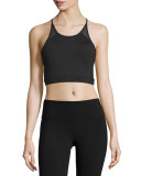 Serene Mesh-Inset Long-Sleeve Sport Top