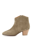 Dicker Suede Western Bootie, Taupe