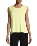 Scoop-Neck Knit Tank, Daiquiri Green