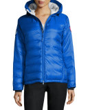 Camp Hooded Packable Puffer Jacket, Royal Blue