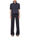 Marla Wide-Leg Pants, Navy