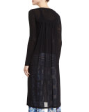 Long-Sleeve Maxi Cardigan