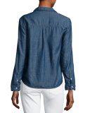 Crysta Chambray Tie-Hem Shirt